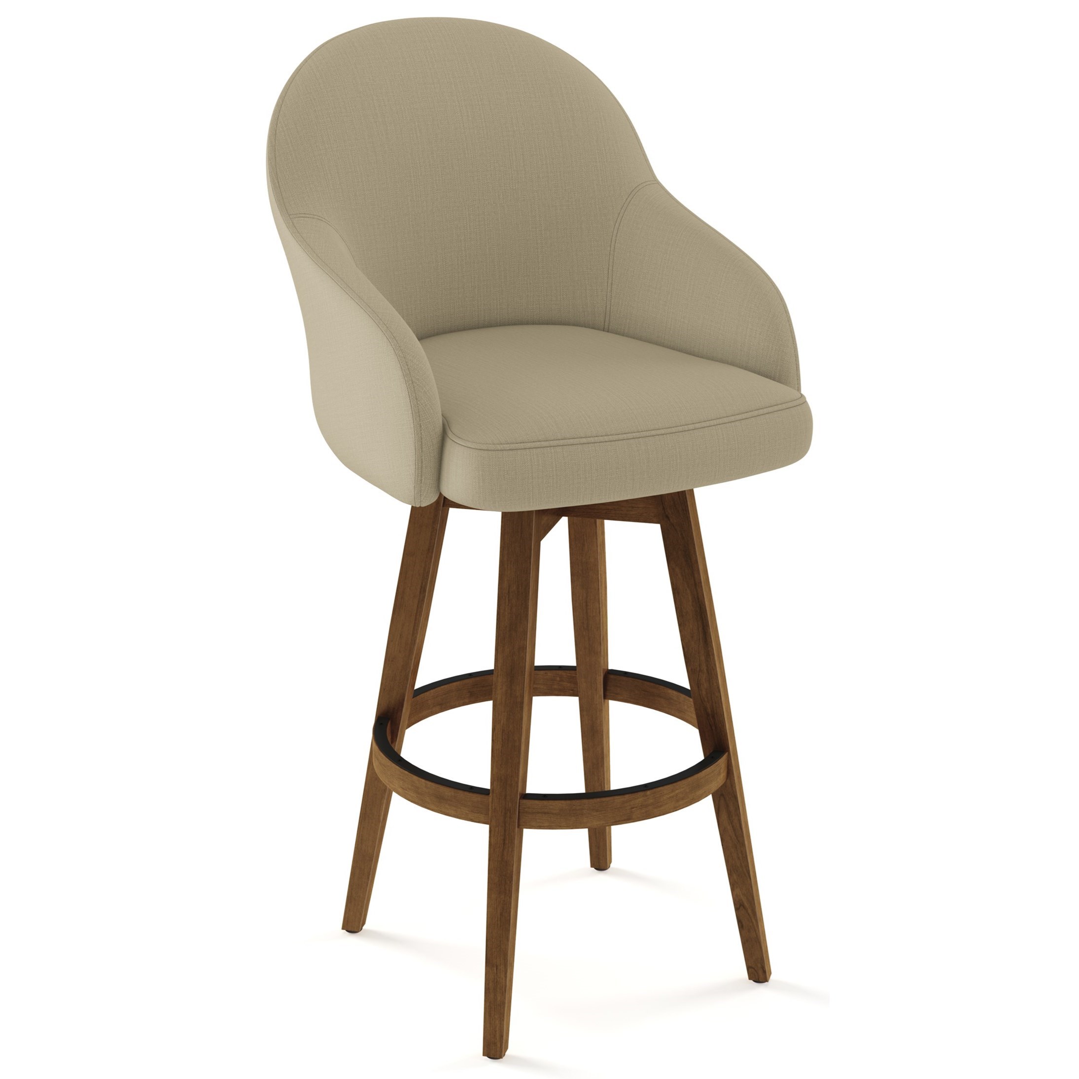 Amisco Farmhouse 41234 30 Customizable 30 Collin Swivel Bar Stool with Upholstered Seat and Back Belfort Furniture Dining Chair Bar Stool